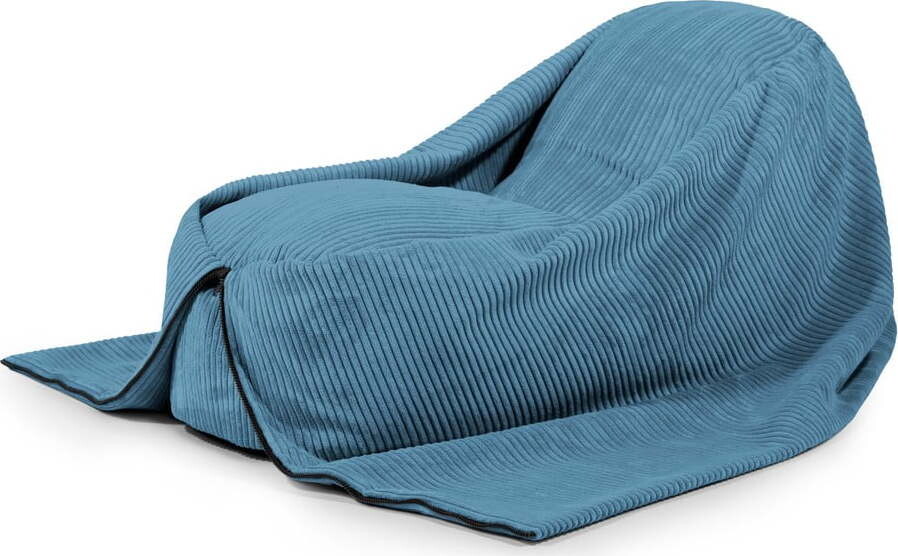 Modrý manšestrový dětský sedací vak Cocoon 120 – SLOWDOWN