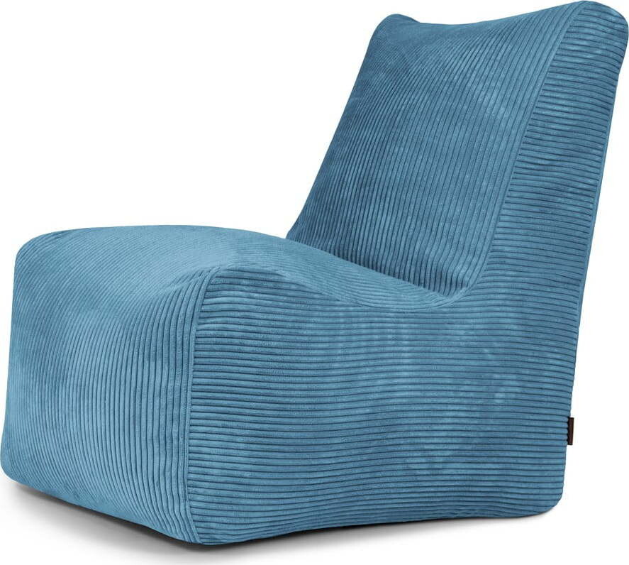 Modrý manšestrový sedací vak Seat Lounge – SLOWDOWN