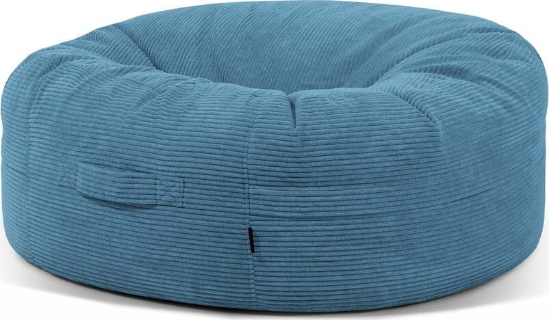 Modrý manšestrový sedací vak Roll 135 – SLOWDOWN