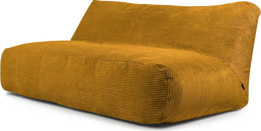 Manšestrový sedací vak v hořčicové barvě Sofa Tube 190 – SLOWDOWN