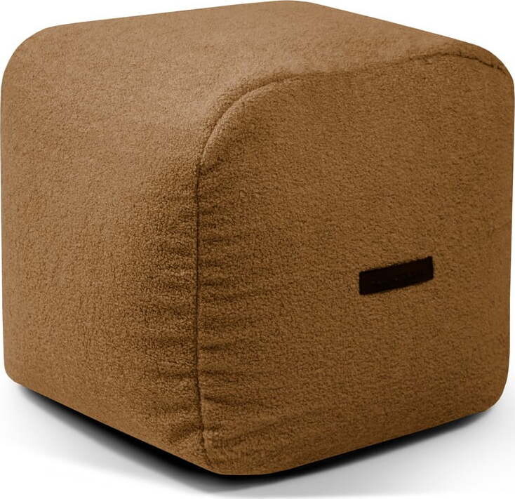 Hnědý sedací vak z textilie bouclé Plus 50 Lounge – SLOWDOWN