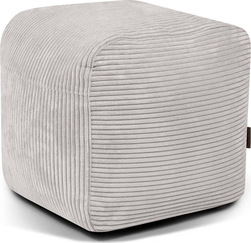 Světle šedý manšestrový sedací vak Plus 50 Lounge – SLOWDOWN