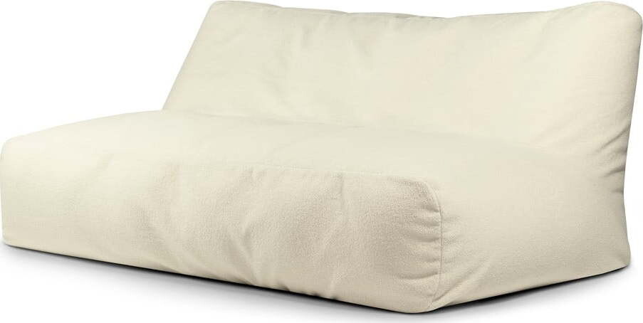 Krémový sedací vak z textilie bouclé Sofa Tube 190 – SLOWDOWN