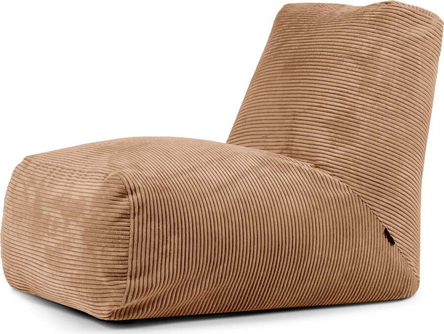 Hnědý manšestrový sedací vak Tube – SLOWDOWN