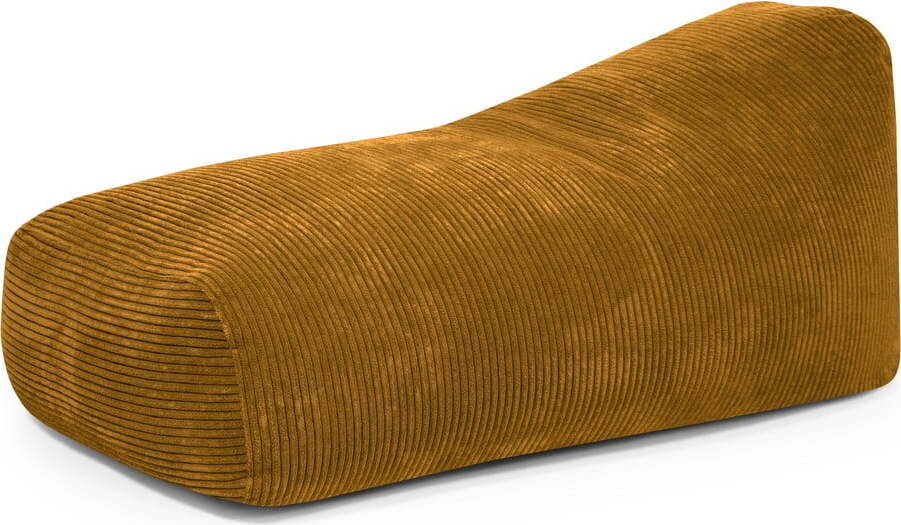 Manšestrový sedací vak v hořčicové barvě Snug 130 – SLOWDOWN