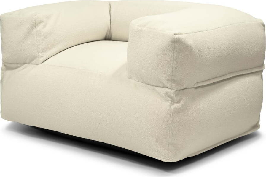 Krémový sedací vak z textilie bouclé MooG – SLOWDOWN