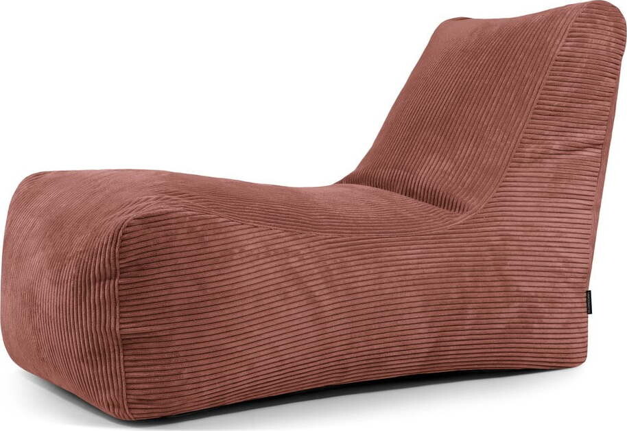 Manšestrový sedací vak v cihlové barvě Lounge – SLOWDOWN