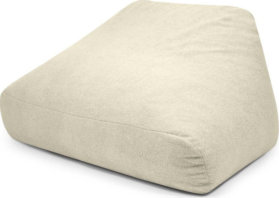 Krémový sedací vak z textilie bouclé Sofa Snug – SLOWDOWN