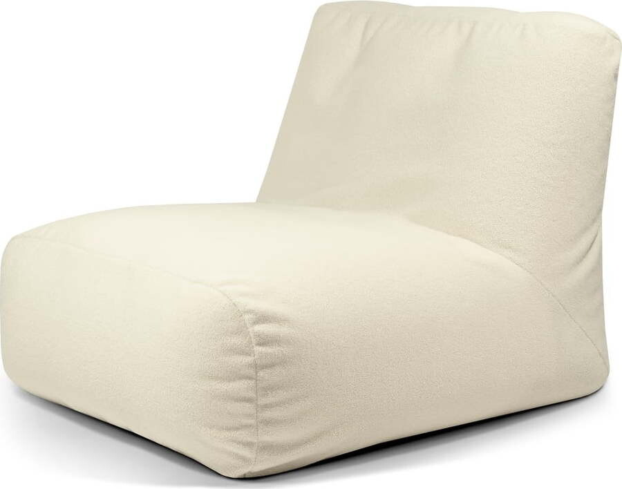 Krémový sedací vak z textilie bouclé Tube 100 – SLOWDOWN