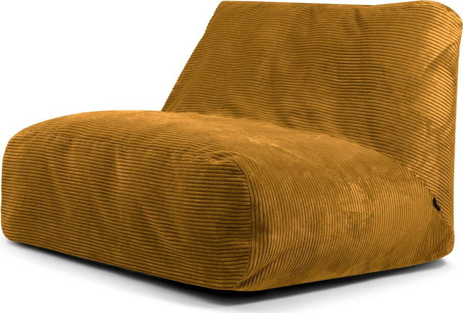 Manšestrový sedací vak v hořčicové barvě Sofa Tube – SLOWDOWN