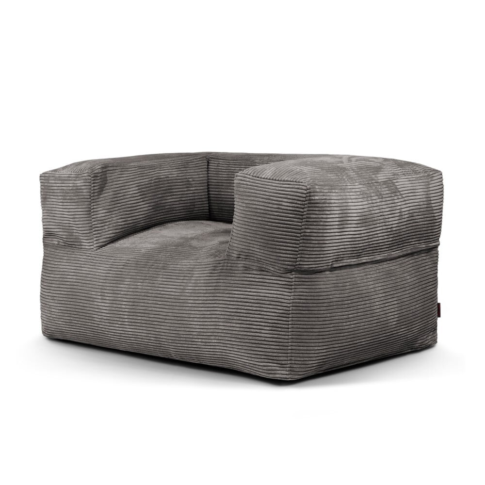 Tmavě šedý manšestrový sedací vak MooG – SLOWDOWN