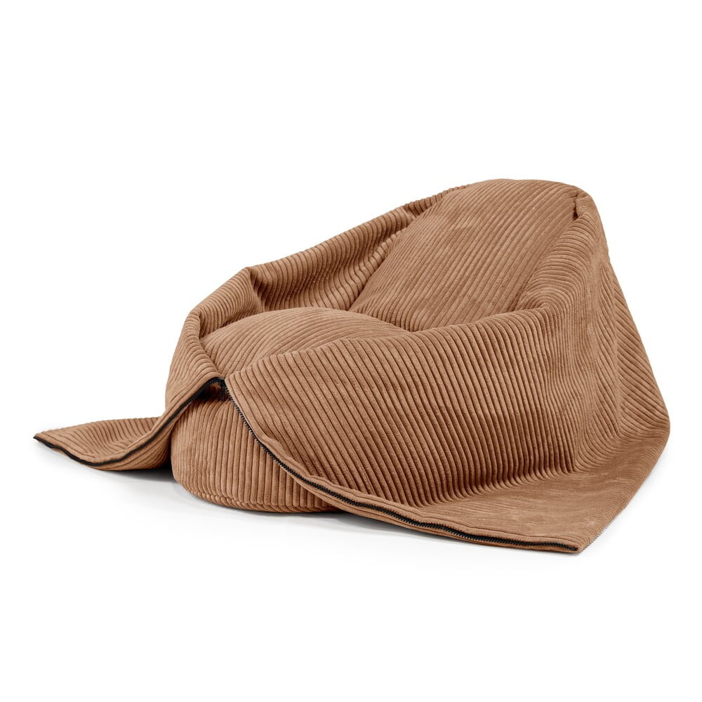 Hnědý manšestrový dětský sedací vak Cocoon 100 – SLOWDOWN