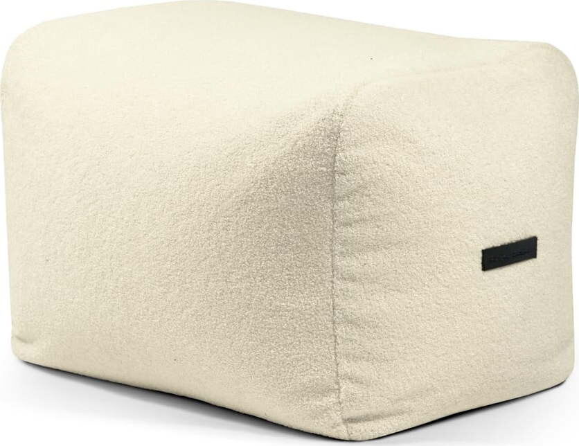 Krémový sedací vak z textilie bouclé Plus 70 Lounge – SLOWDOWN