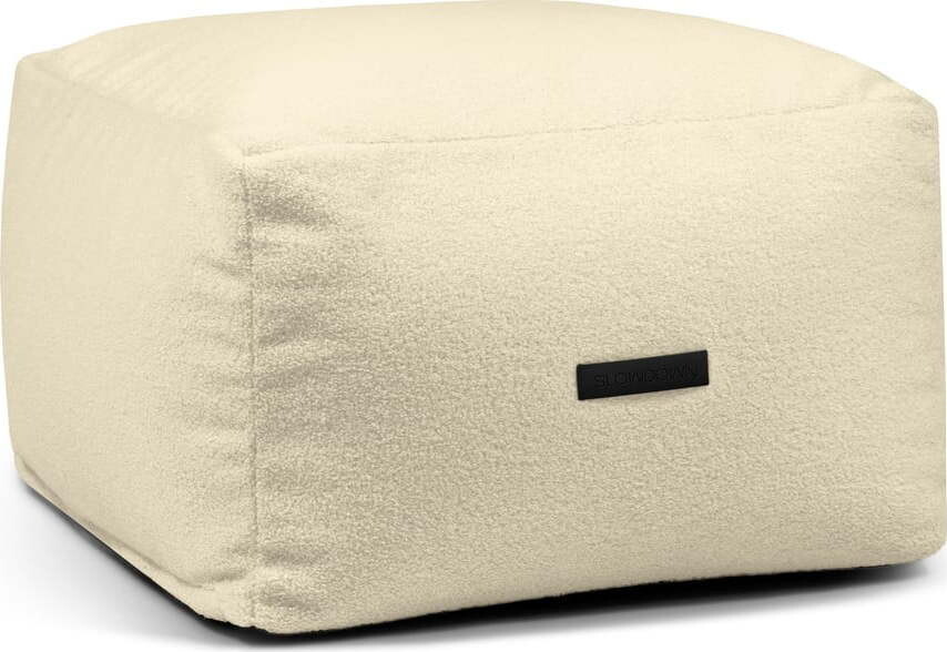 Krémový sedací vak z textilie bouclé Softbox MooG – SLOWDOWN