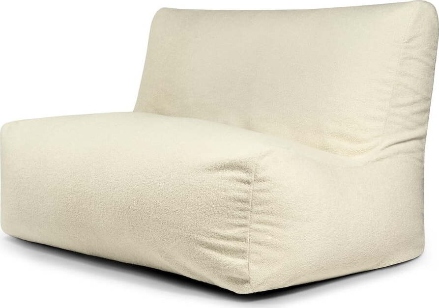Krémový sedací vak z textilie bouclé Sofa Seat Lounge – SLOWDOWN