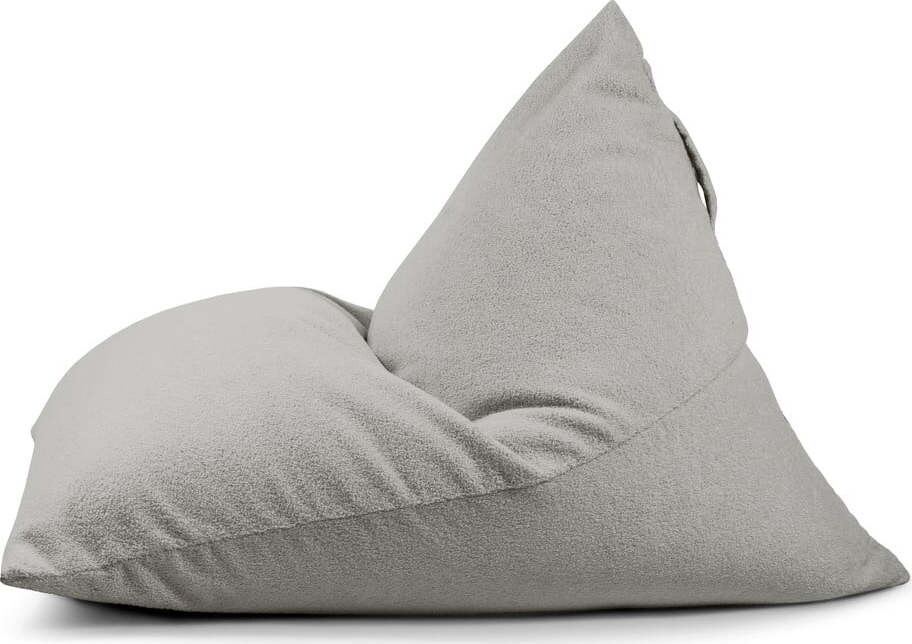 Světle šedý sedací vak z textilie bouclé Razz – SLOWDOWN