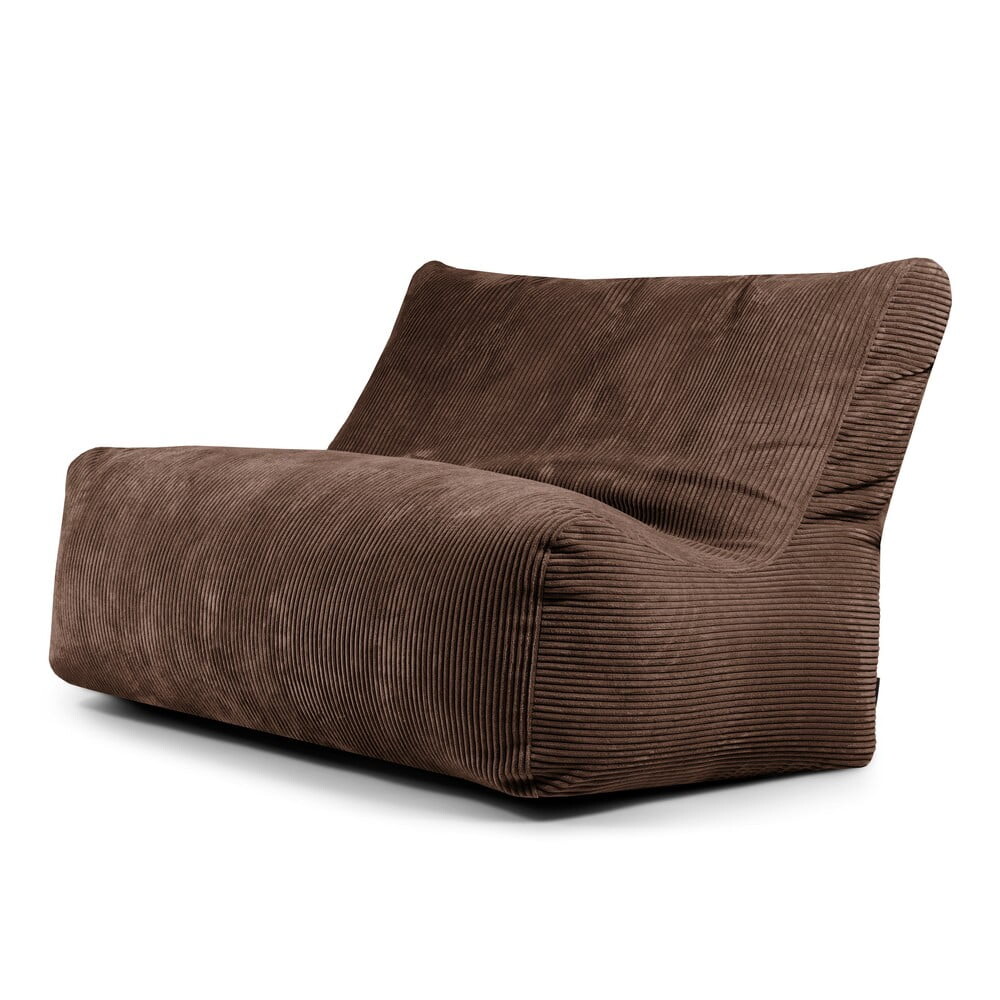 Tmavě hnědý manšestrový sedací vak Sofa Seat Lounge – SLOWDOWN