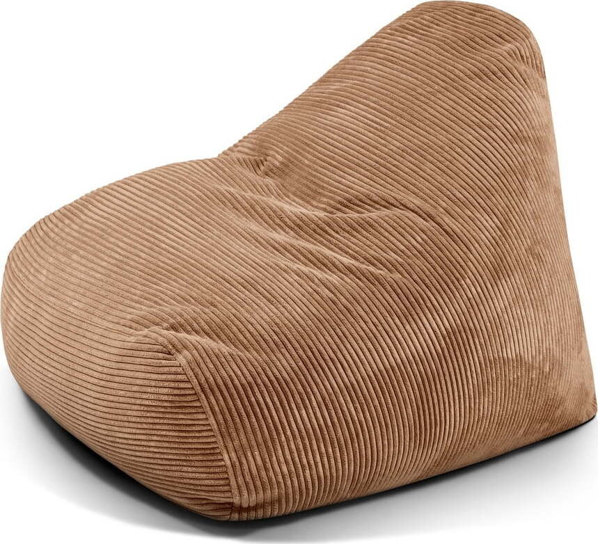 Hnědý manšestrový sedací vak Snug 100 – SLOWDOWN