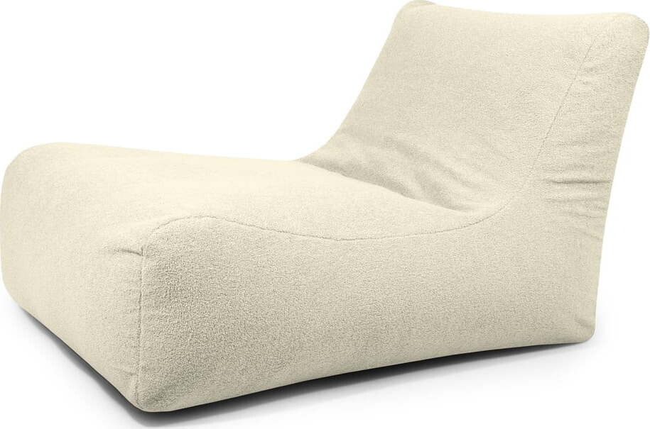 Krémový sedací vak z textilie bouclé Lounge 100 – SLOWDOWN
