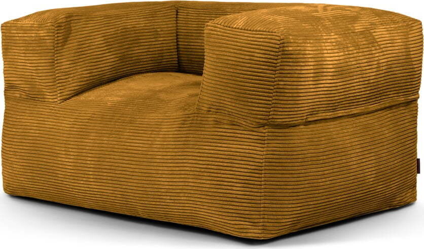 Manšestrový sedací vak v hořčicové barvě MooG – SLOWDOWN