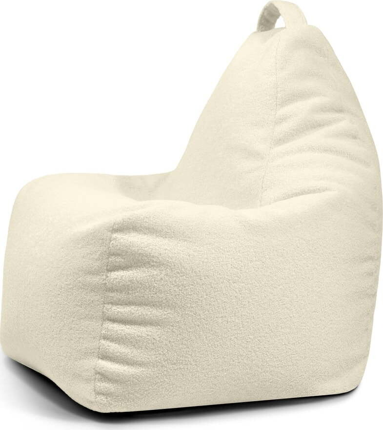 Krémový sedací vak z textilie bouclé Play Amuse – SLOWDOWN