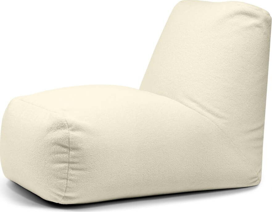 Krémový sedací vak z textilie bouclé Tube – SLOWDOWN