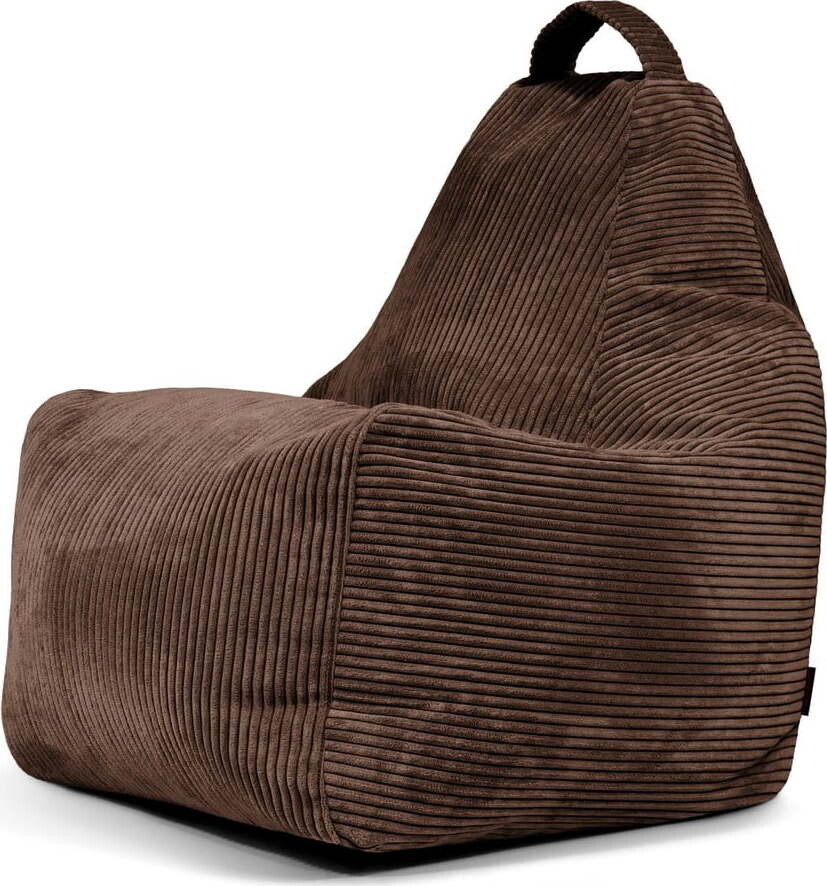 Tmavě hnědý manšestrový sedací vak Play Amuse – SLOWDOWN