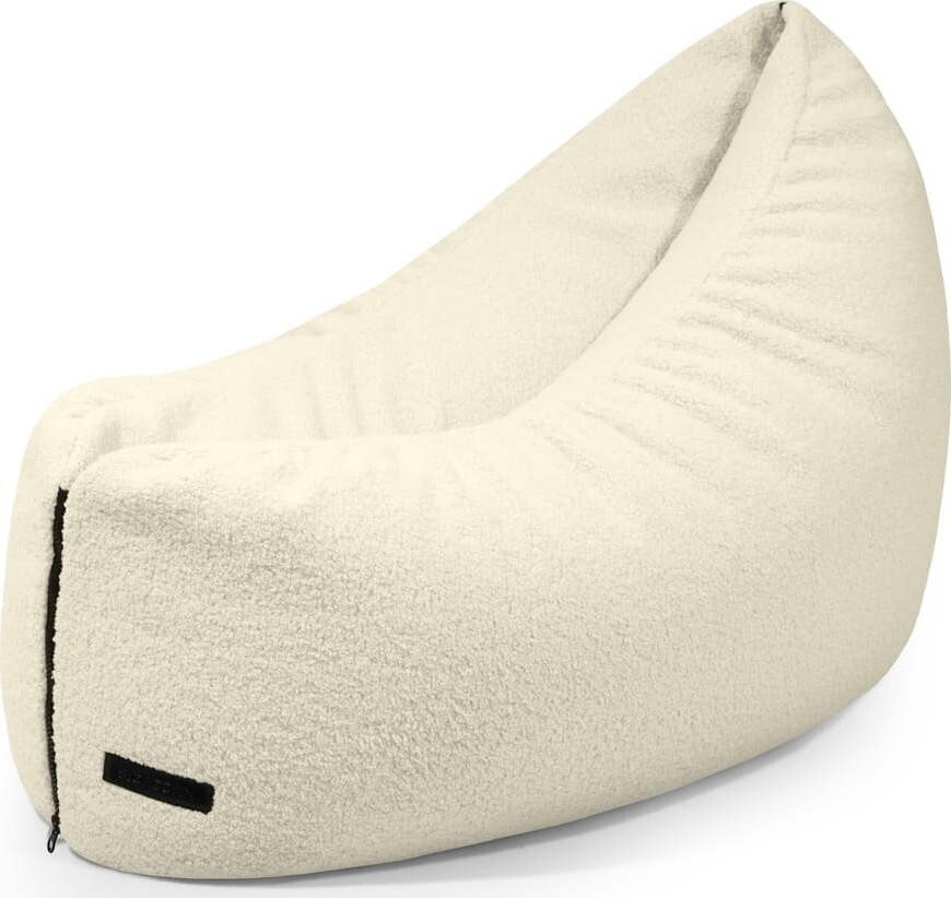 Krémový dětský sedací vak z textilie bouclé Clip Clap 90 – SLOWDOWN