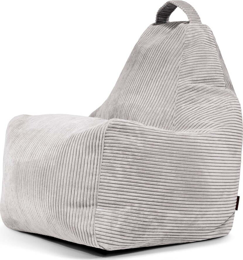 Světle šedý manšestrový sedací vak Play Amuse – SLOWDOWN