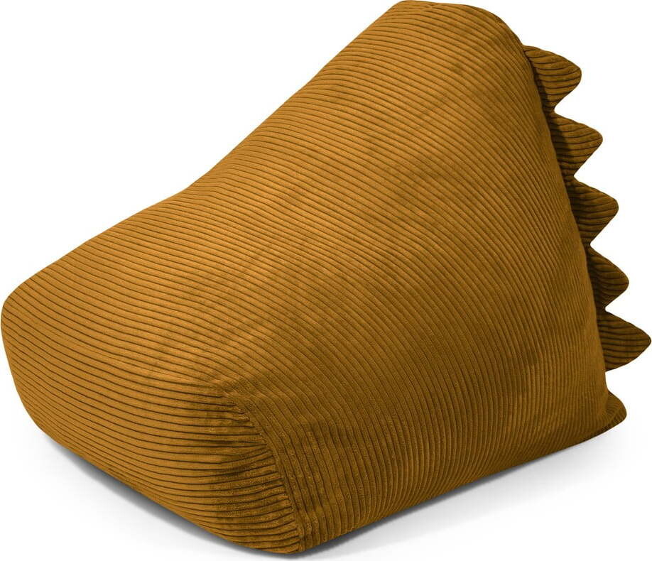 Manšestrový dětský sedací vak v hořčicové barvě Snug 80 Dragon – SLOWDOWN