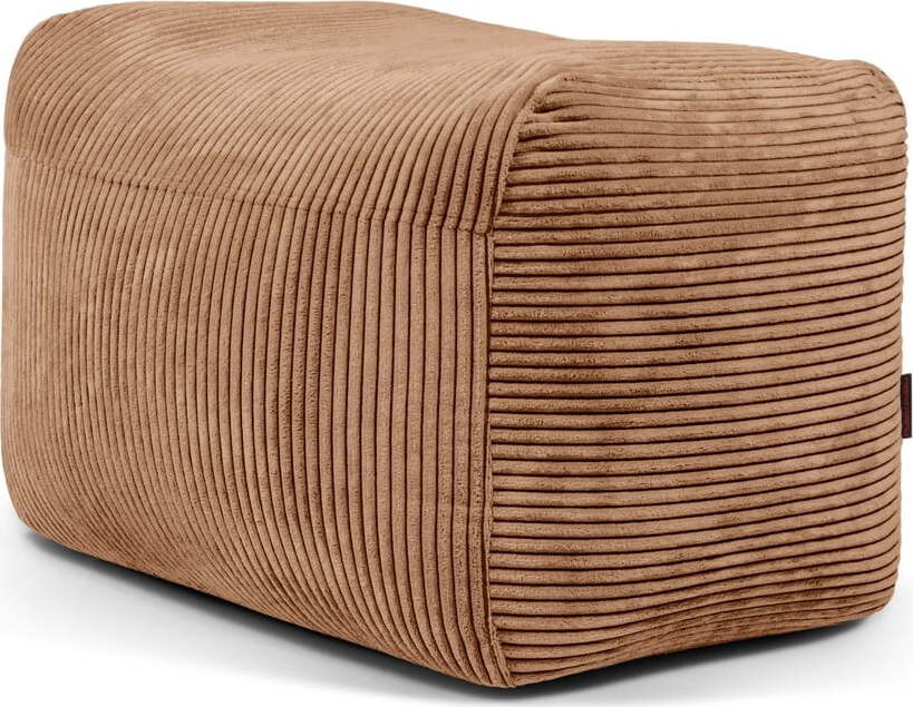 Hnědý manšestrový sedací vak Plus 70 Lounge – SLOWDOWN