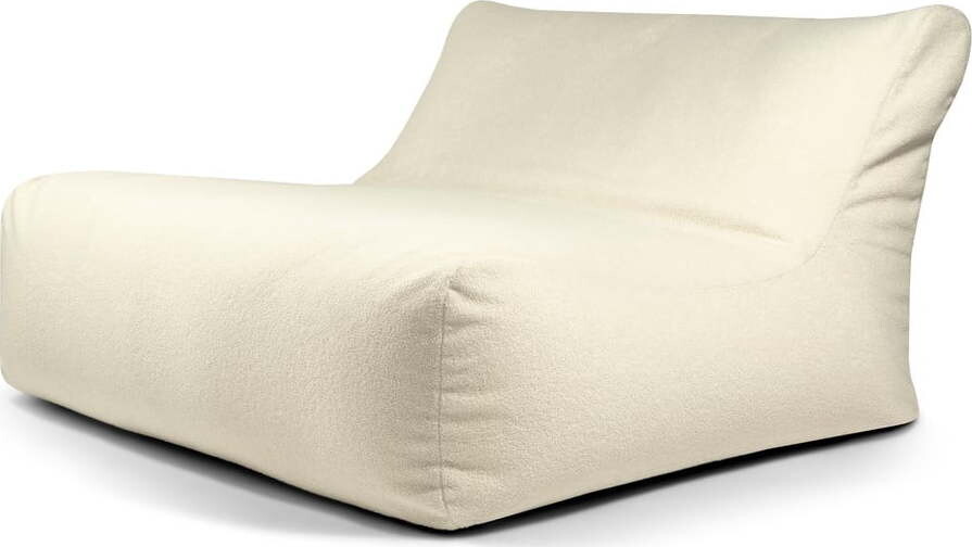 Krémový sedací vak z textilie bouclé Sofa Lounge – SLOWDOWN