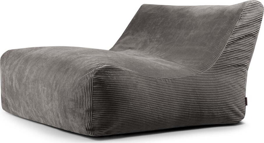 Tmavě šedý manšestrový sedací vak Sofa Lounge – SLOWDOWN