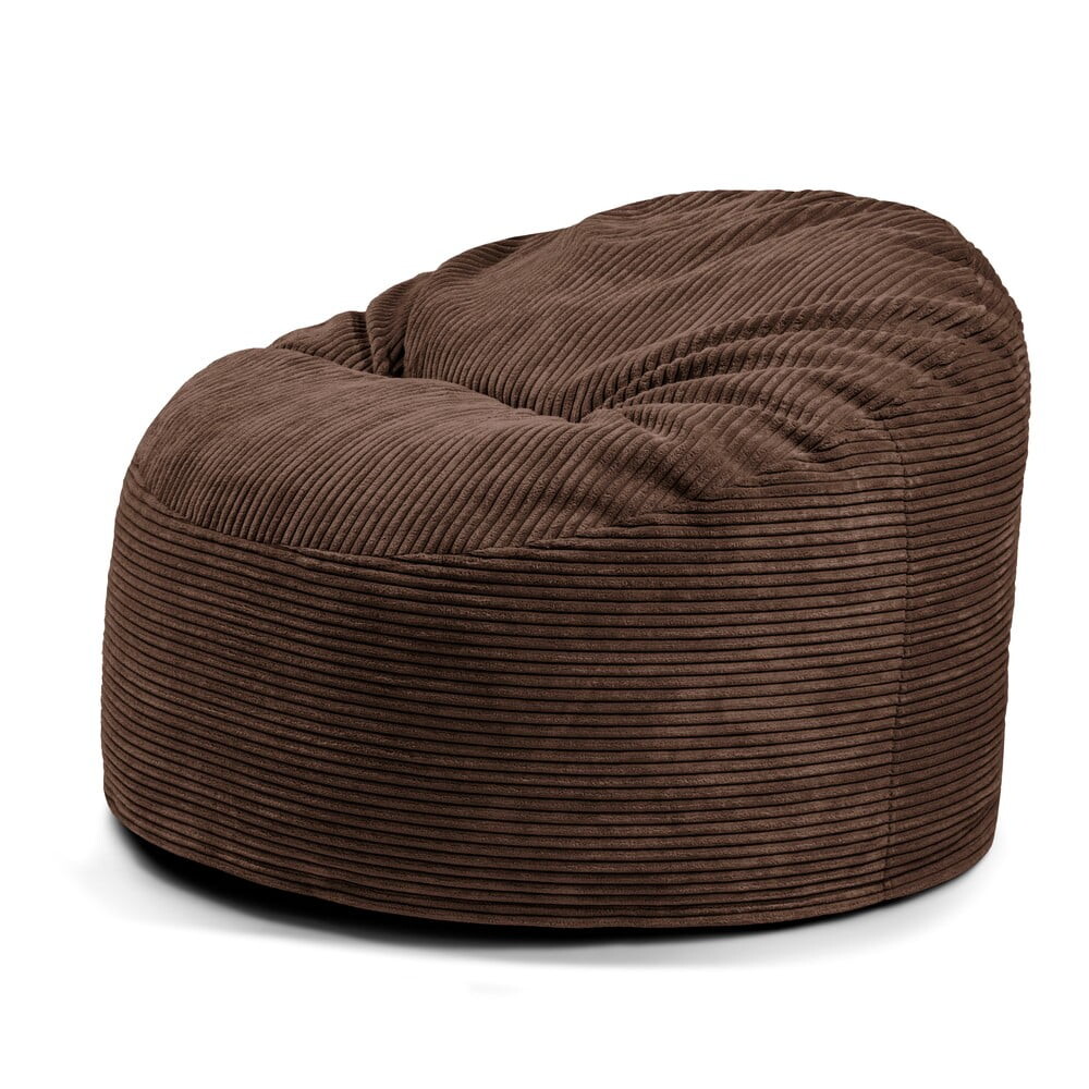 Tmavě hnědý manšestrový dětský sedací vak Om 85 – SLOWDOWN