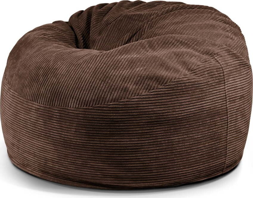 Tmavě hnědý manšestrový sedací vak Om 110 – SLOWDOWN