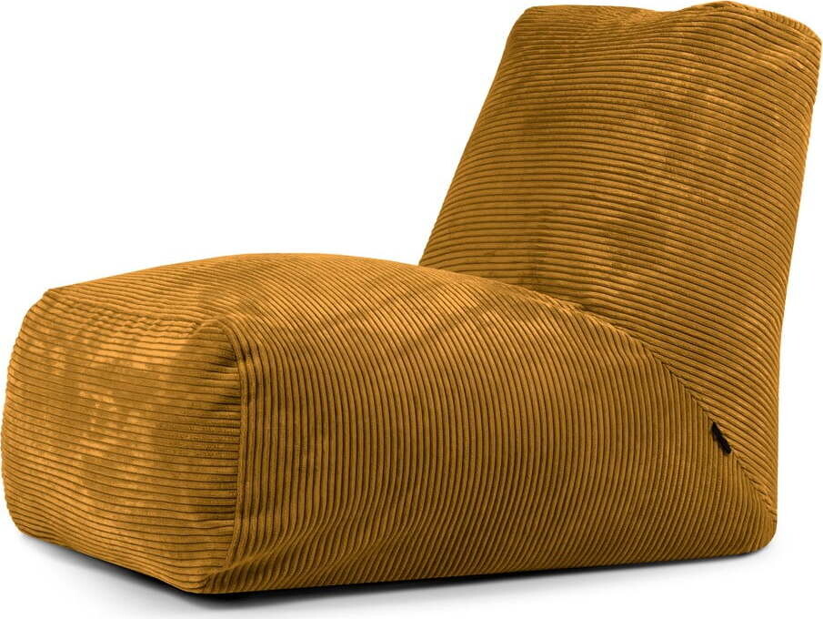 Manšestrový sedací vak v hořčicové barvě Tube – SLOWDOWN