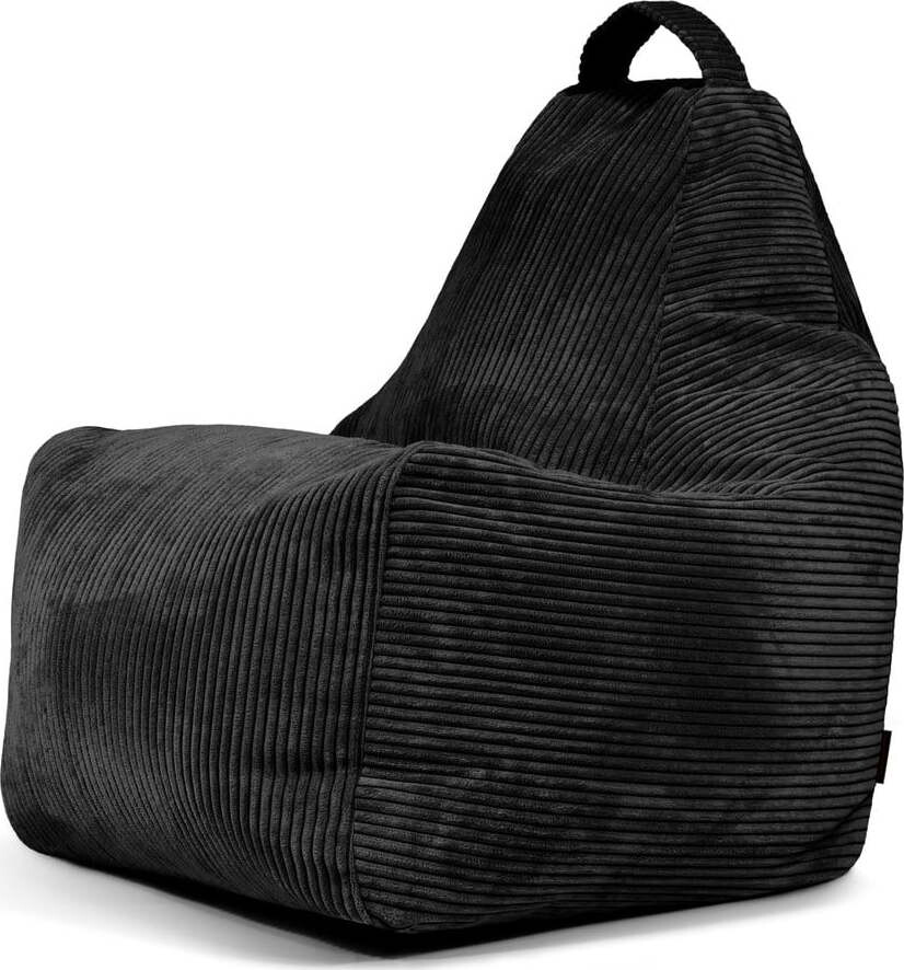 Černý manšestrový sedací vak Play Amuse – SLOWDOWN