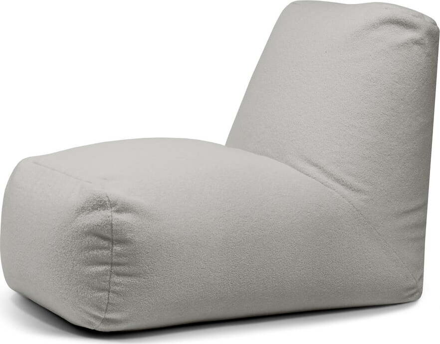 Světle šedý sedací vak z textilie bouclé Tube – SLOWDOWN