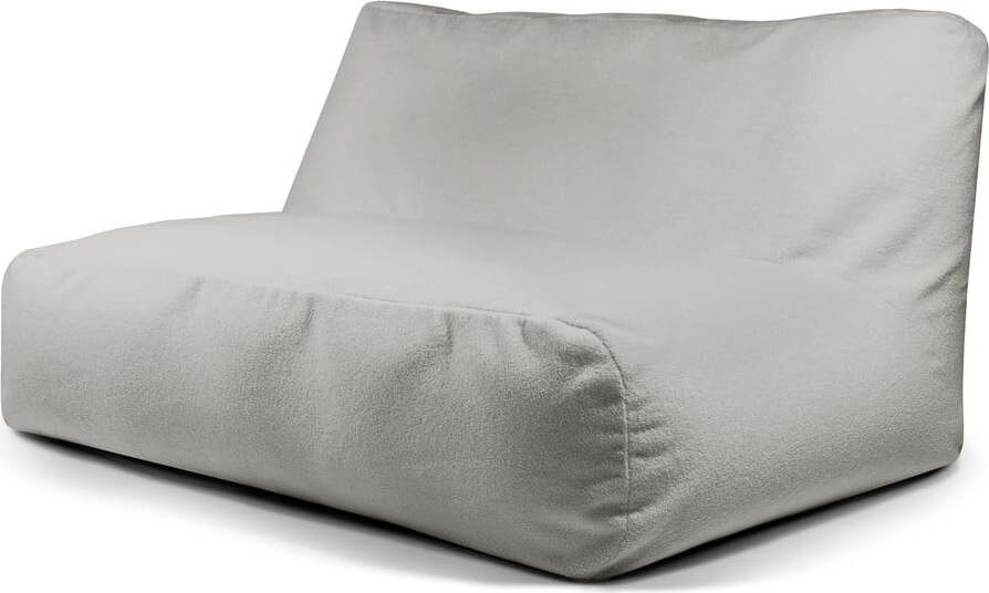 Světle šedý sedací vak z textilie bouclé Sofa Tube 160 – SLOWDOWN