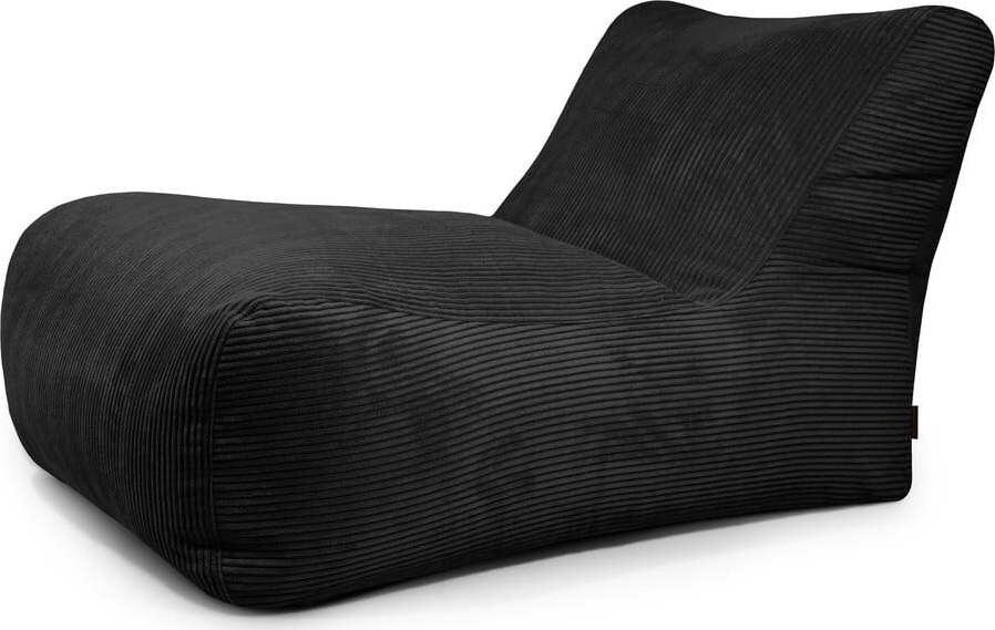 Černý manšestrový sedací vak Lounge 100 – SLOWDOWN
