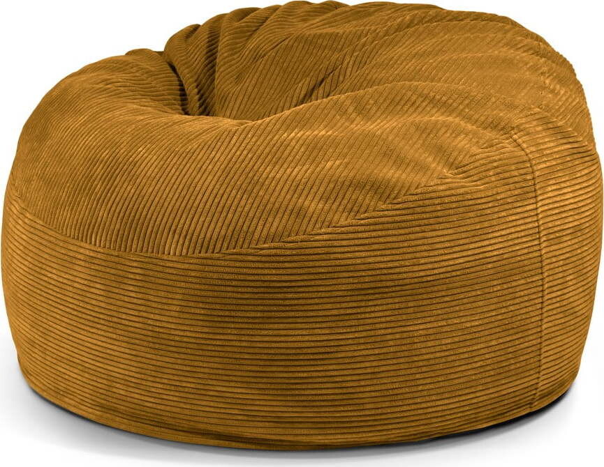 Manšestrový sedací vak v hořčicové barvě Om 110 – SLOWDOWN