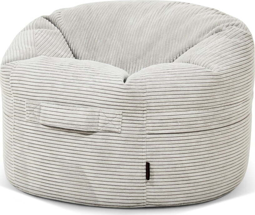 Krémový manšestrový dětský sedací vak Roll 80 – SLOWDOWN