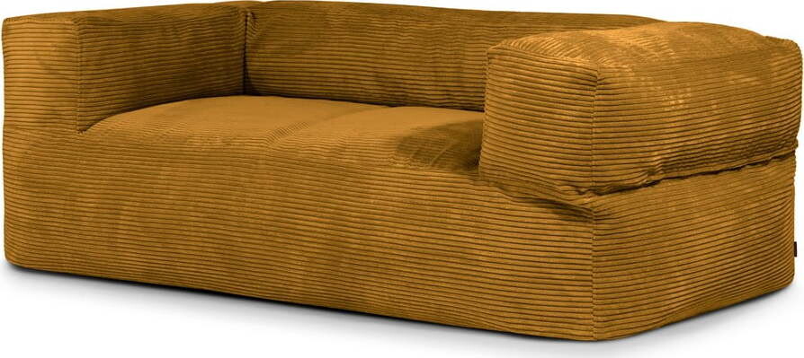 Manšestrový sedací vak v hořčicové barvě Sofa MooG – SLOWDOWN