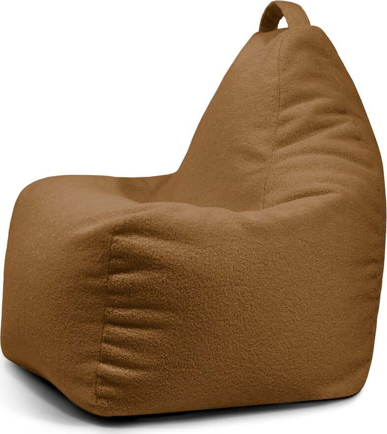 Hnědý sedací vak z textilie bouclé Play Amuse – SLOWDOWN