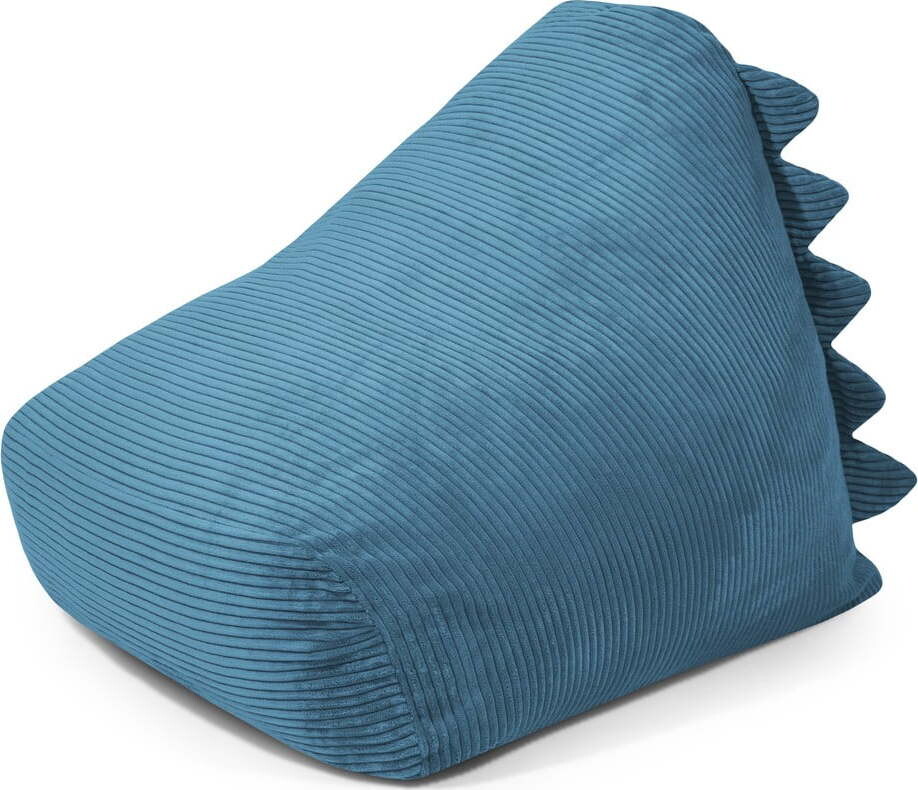 Modrý manšestrový dětský sedací vak Snug 80 Dragon – SLOWDOWN