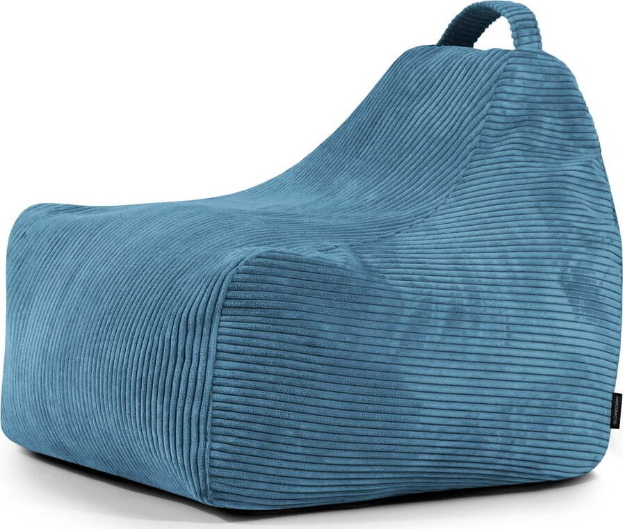 Modrý manšestrový dětský sedací vak Game Amuse – SLOWDOWN