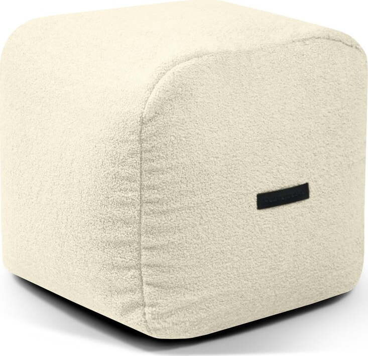 Krémový sedací vak z textilie bouclé Plus 50 Lounge – SLOWDOWN