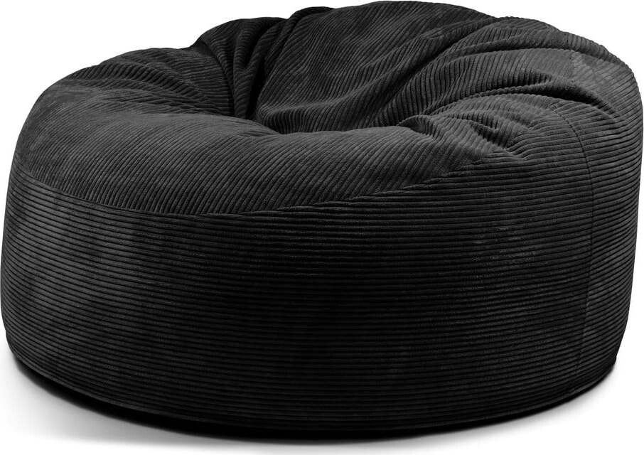 Černý manšestrový sedací vak Om 135 – SLOWDOWN