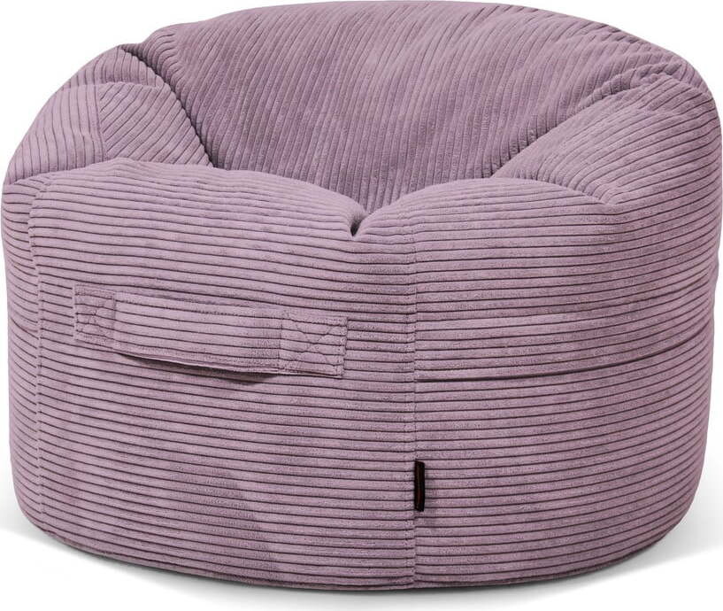 Fialový manšestrový dětský sedací vak Roll 80 – SLOWDOWN