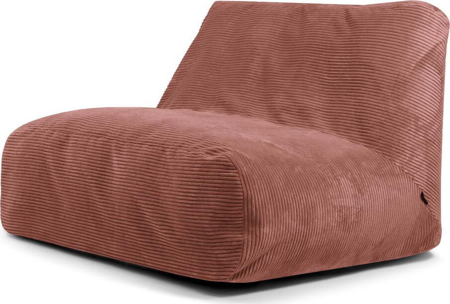 Manšestrový sedací vak v cihlové barvě Sofa Tube – SLOWDOWN